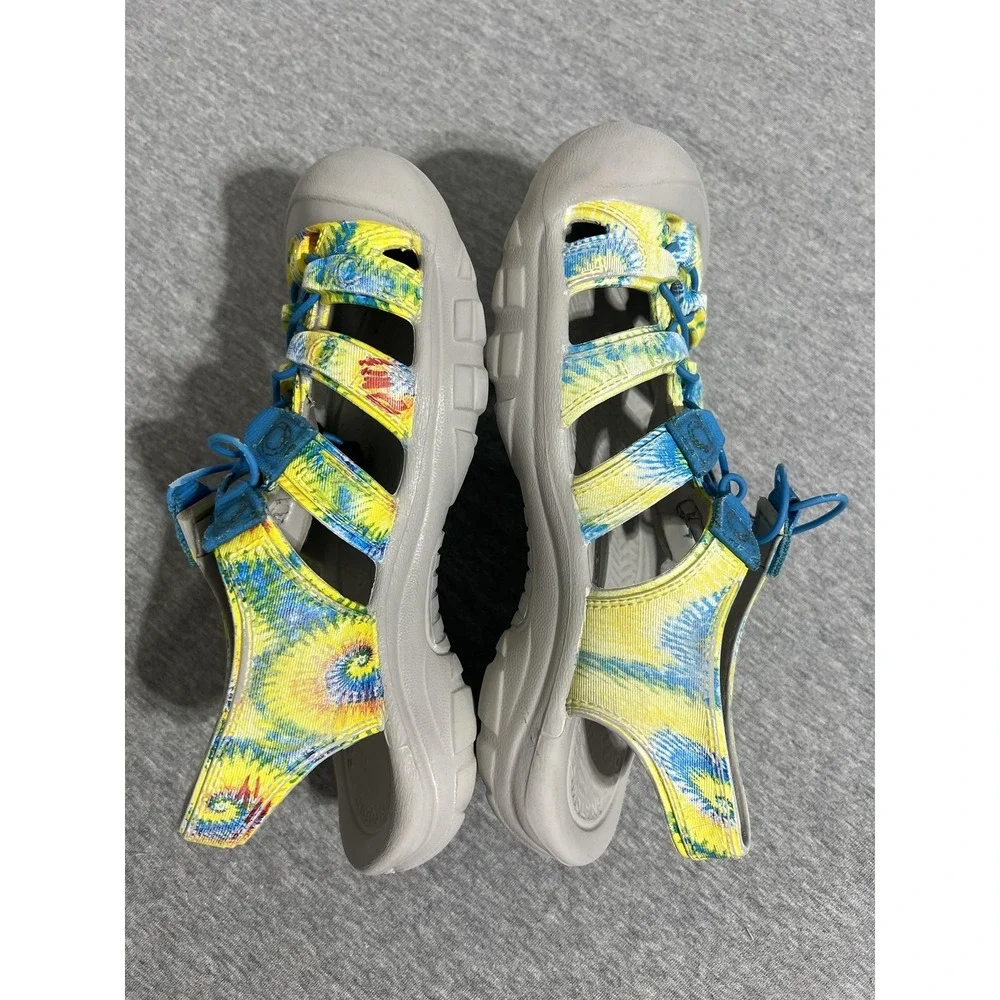 Keen Newport H2 Shoes Womens Size 4 Yellow Blue Tie Dye Water Sandals Outdoor